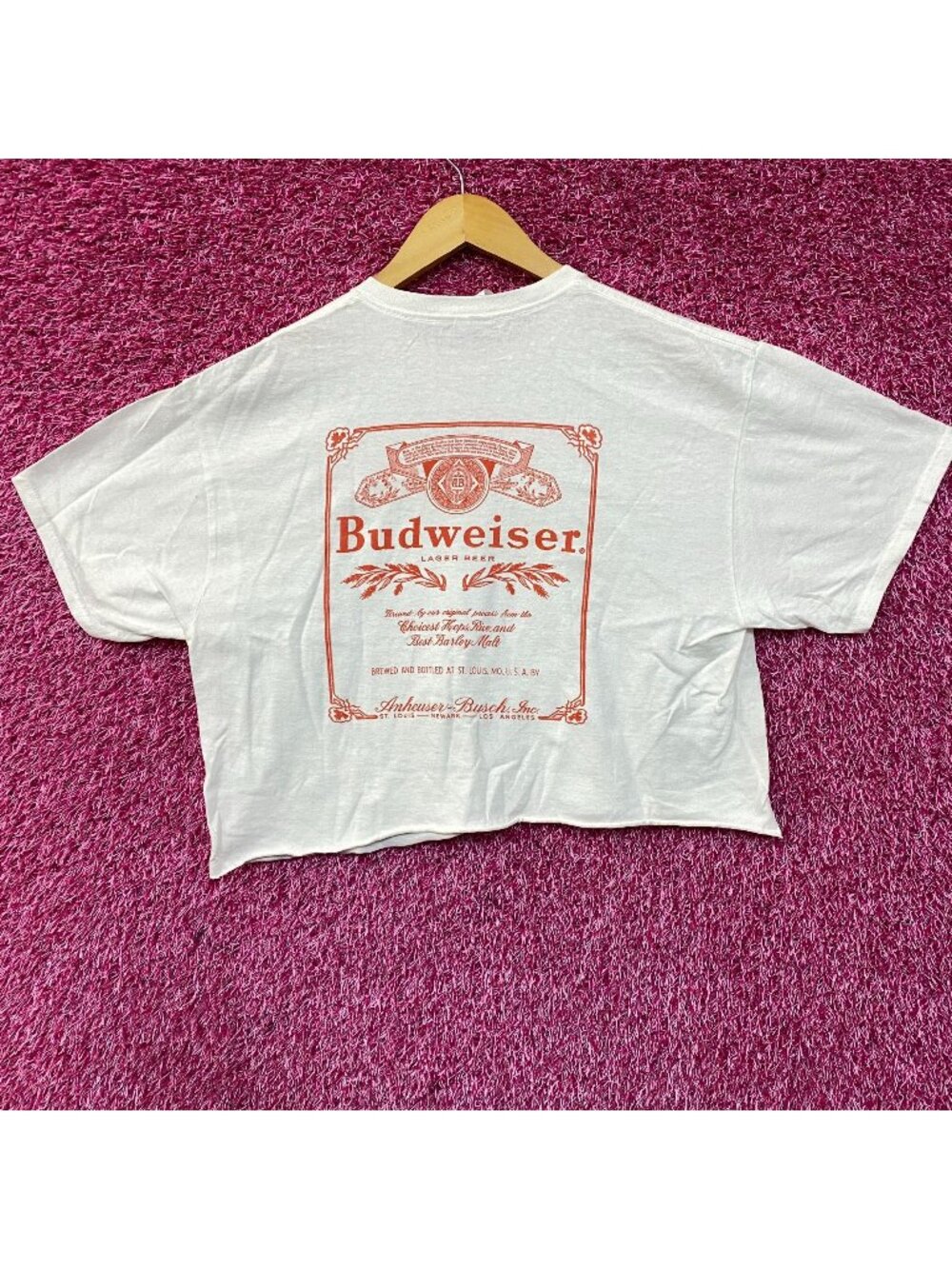 Budweiser Retro Style Crop Top size Large